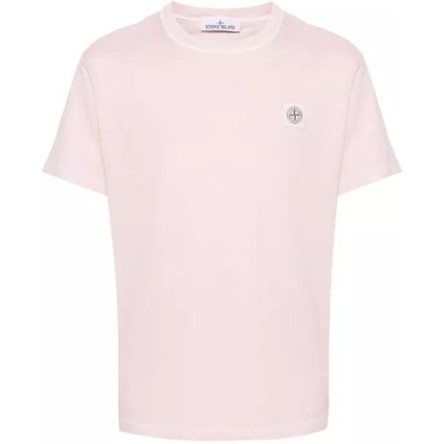 T-Shirt Cotton Jersey Fissato Effect Pink - Größe L - pink - Stone Island - Modalova
