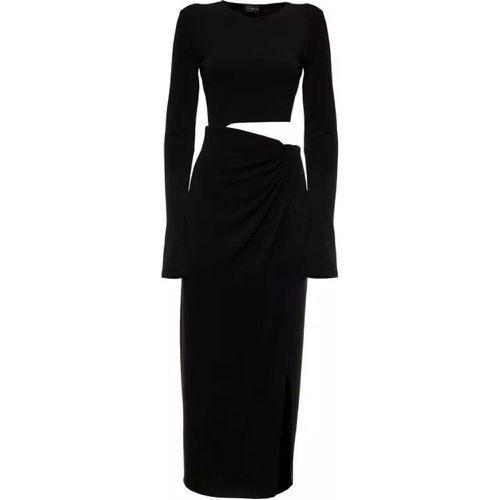 Black Long Dress In Stretch Jerseywith Asymmetrica - Größe 44 - black - Andamane - Modalova