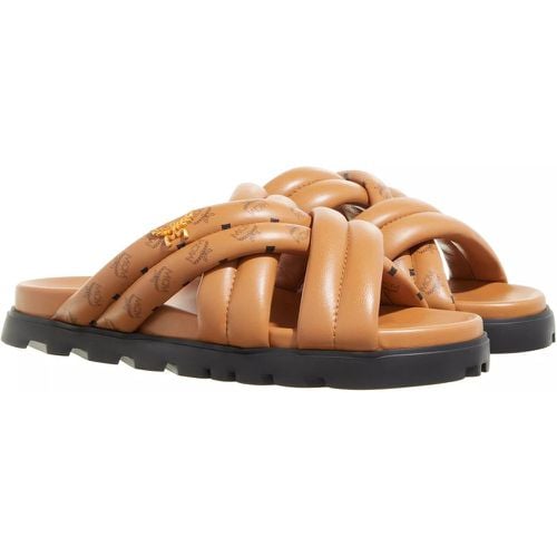 Slipper & Pantoletten - Unisex Col Lthr Flat Sandals Co - Gr. 36 (EU) - in - für Damen - MCM - Modalova