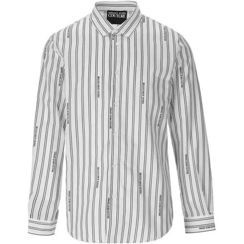 Logo Stripes White Shirt - Größe L - white - Versace Jeans Couture - Modalova