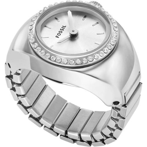 Uhr - Watch Ring Two-Hand Stainless Steel - Gr. unisize - in Silber - für Damen - Fossil - Modalova