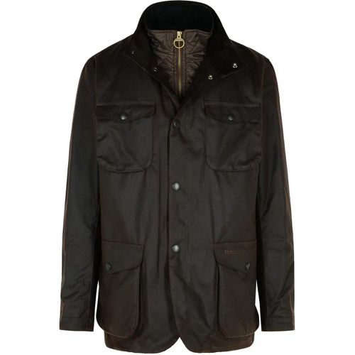 Ogston' Brown Waxed Cotton Jacket - Größe M - Barbour - Modalova