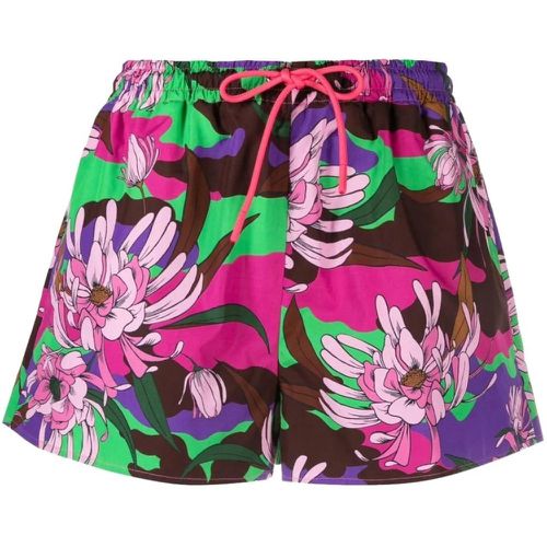 Drawstring Floral Print Shorts - Größe 40 - Moncler - Modalova