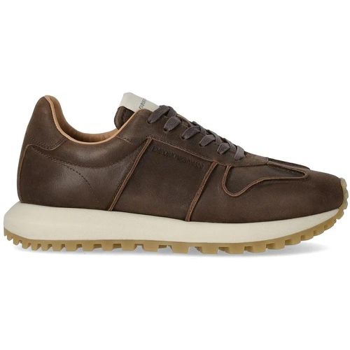 Low-Top Sneaker - DUNKELBRAUNER SNEAKER - Gr. 40 (EU) - in - für Damen - Emporio Armani - Modalova