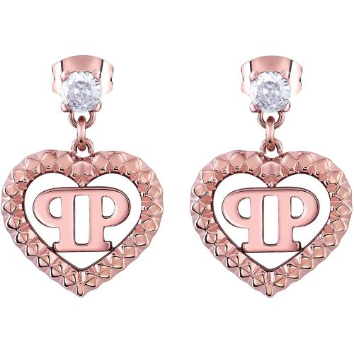 Ohrringe - Ohrringe Plein Rocked Heart - Gr. unisize - in Rosa - für Damen - Philipp Plein - Modalova
