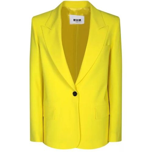 Wool Jacket By - Größe 38 - yellow - MSGM - Modalova