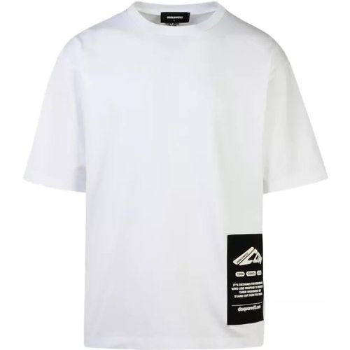 White Cotton T-Shirt - Größe M - white - Dsquared2 - Modalova