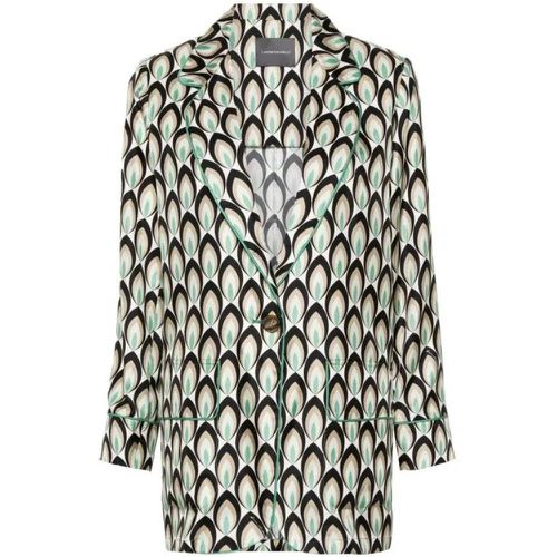 Graphic-Print Silk Blazer - Größe 42 - Lorena Antoniazzi - Modalova