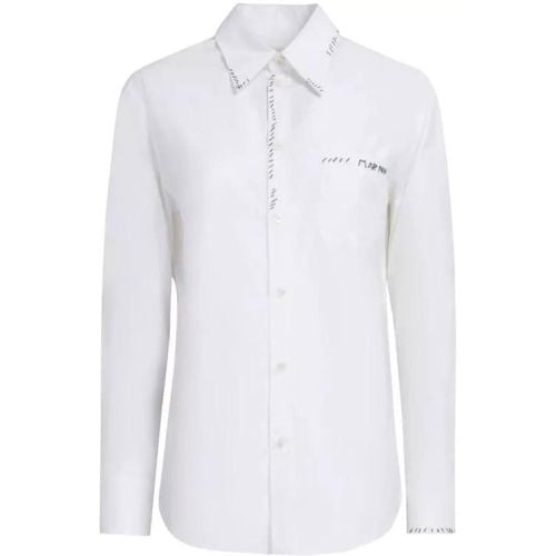 Logo-Embroidered Cotton Shirt - Größe 38 - Marni - Modalova