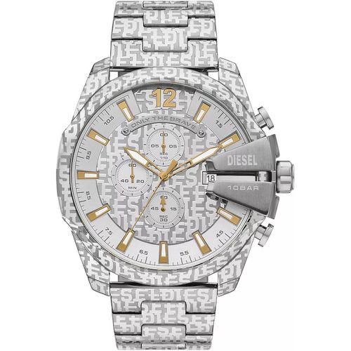 Uhren - Mega Chief herren Uhr Silber DZ4636 - Gr. unisize - in Silber - für Damen - Diesel - Modalova