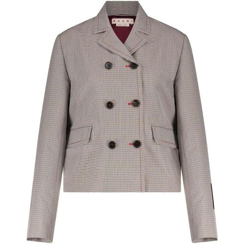 Zweireihiger Jackenblazer im karierten Design 4770 - Größe 34 - Marni - Modalova