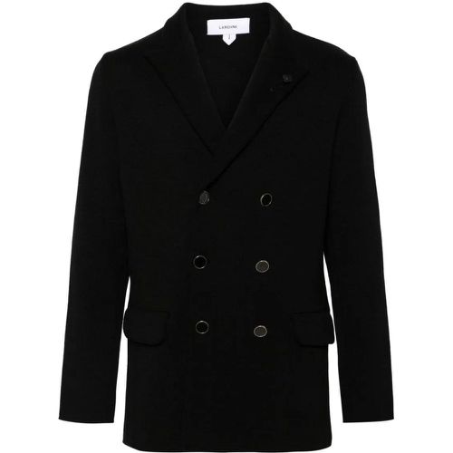 Black Virgin Wool Coat - Größe M - Lardini - Modalova