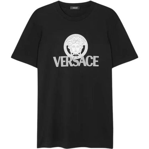 Medusa Print Short-Sleeved Shirt In Cotton - Größe L - Versace - Modalova