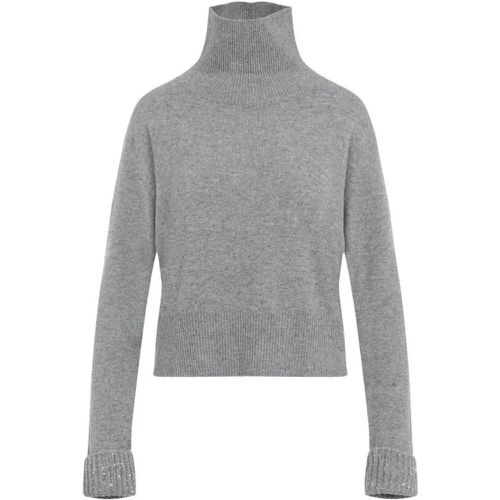 Stone Grey Virgin Wool Turtleneck Sweater - Größe 38 - grau - Fabiana Filippi - Modalova