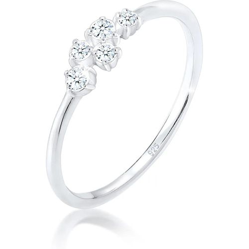 Ringe - Ring Verlobung Diamant (0.105 ct) Pavé 925 Silber - Gr. 54 MM - in Silber - für Damen - Elli - Modalova