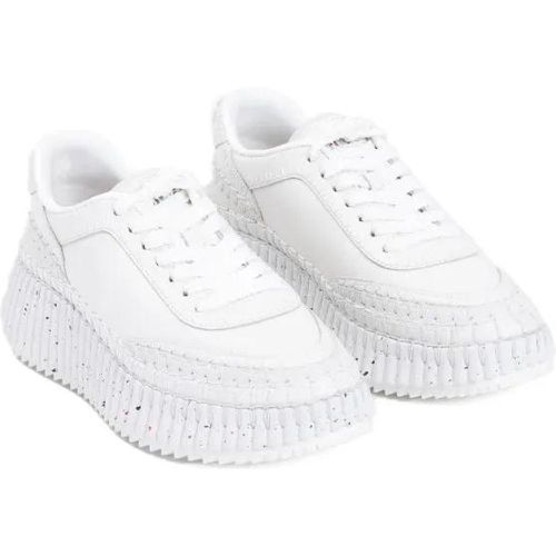 Low-Top Sneaker - Brilliant White Calf Leather Nama Sneakers - Gr. 40 (EU) - in - für Damen - Chloé - Modalova