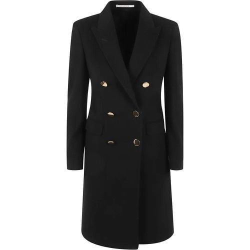 Black Long Coat In Virgin Wool-Cashmere Blend - Größe 38 - Tagliatore - Modalova