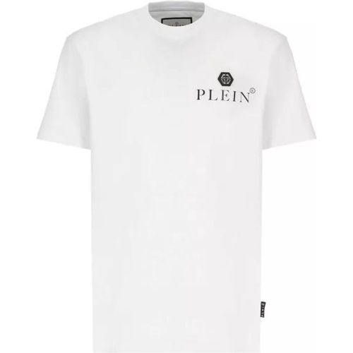 White Cotton Tshirt - Größe L - white - Philipp Plein - Modalova
