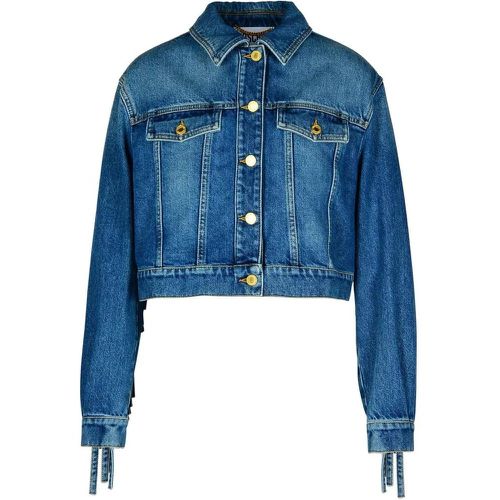 Blue Cotton Jeans Jacket - Größe 42 - Moschino - Modalova