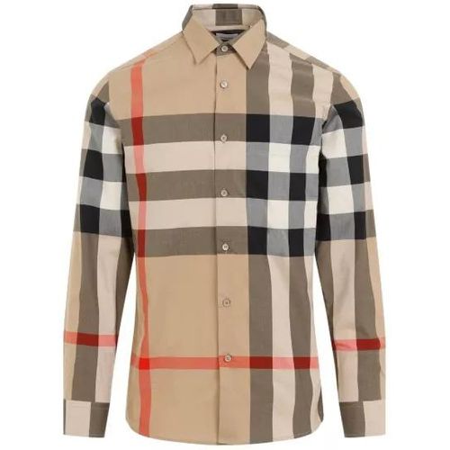 Archive Beige Check Cotton Shirt - Größe M - brown - Burberry - Modalova