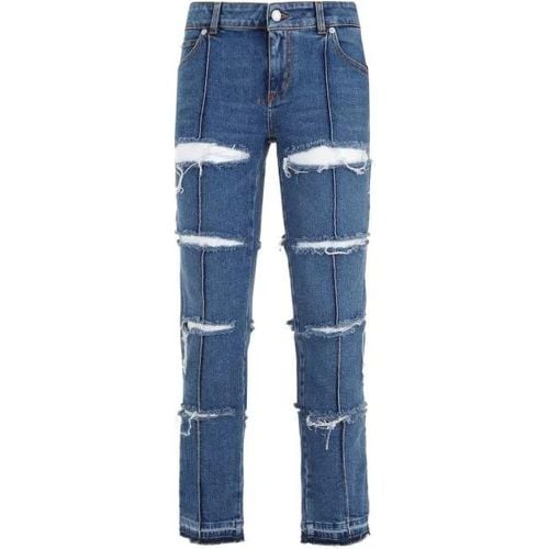 Denim Blue Stone Wash Cotton Pants - Größe 26 - alexander mcqueen - Modalova