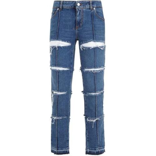 Denim Blue Stone Wash Cotton Pants - Größe 26 - blue - alexander mcqueen - Modalova