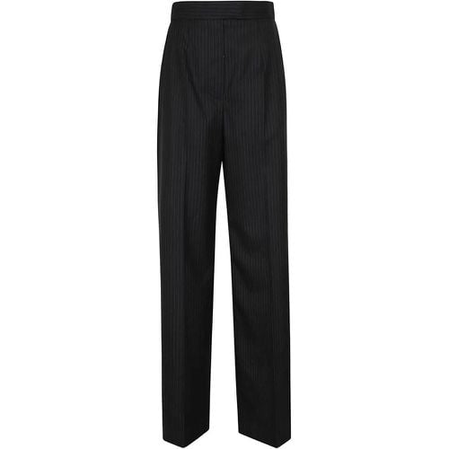 Navy Blue Wool Pinstriped Wide Leg Trousers - Größe 40 - alexander mcqueen - Modalova