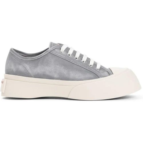 Low-Top Sneaker - Silver Calf Leather Sneakers - für Damen - Marni - Modalova