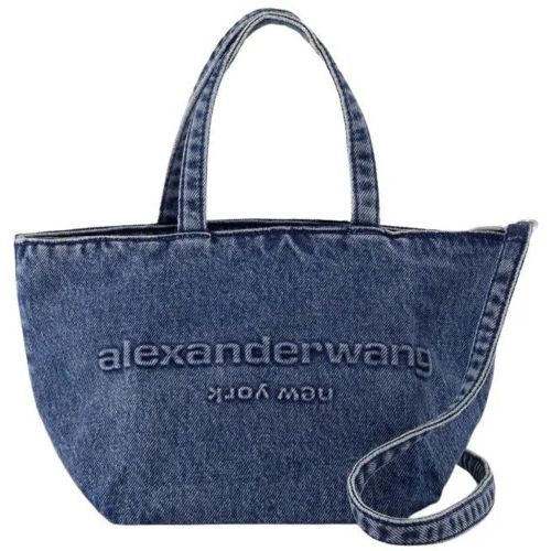 Totes & Shopper - Punch Small Shopping Bag - Cotton - Blue - Gr. unisize - in - für Damen - alexander wang - Modalova