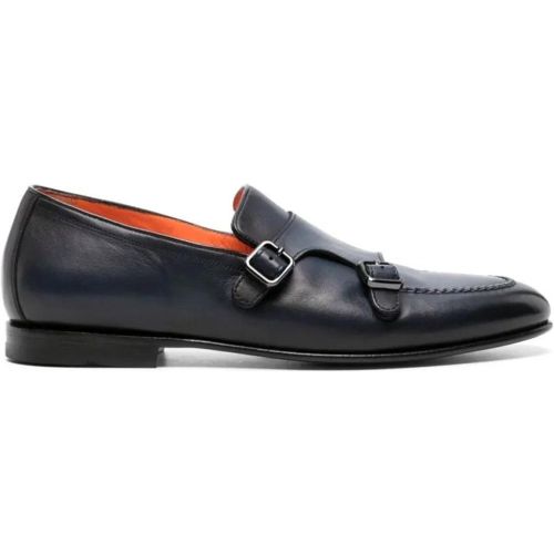 Loafer - Navy Blue Leather Shoe - Gr. 6_5 - in - für Damen - Santoni - Modalova