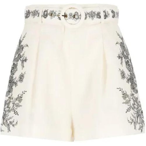 Ivory Linen Shorts - Größe 1 - Zimmermann - Modalova