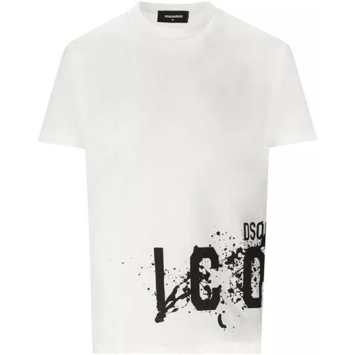 Icon Splash Cool Fit White T-Shirt - Größe M - white - Dsquared2 - Modalova