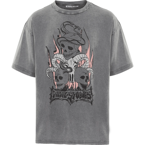 Heren Skeleton T-Shirt Grijs - Größe L - Acne Studios - Modalova