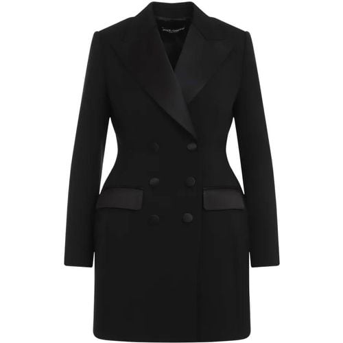 Black Virgin Wool Jacket - Größe 42 - Dolce&Gabbana - Modalova