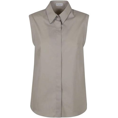 Stretch Cotton Poplin Shirt - Größe M - BRUNELLO CUCINELLI - Modalova