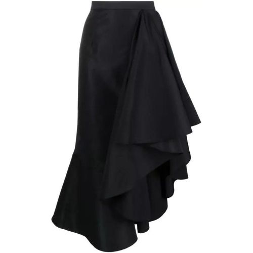 Black Asymmetric Drape Skirt - Größe 40 - black - alexander mcqueen - Modalova