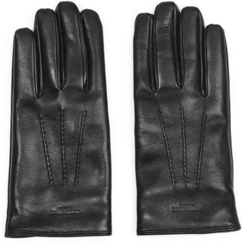 Handschuhe - Black Leather Gloves - Gr. M - in - für Damen - Giorgio Armani - Modalova