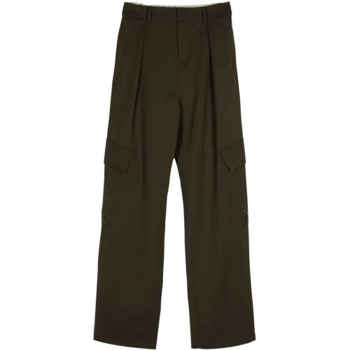 Wide Leg Khaki Twill Trousers - Größe 44 - N°21 - Modalova