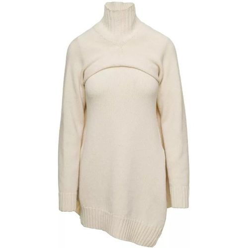 Cream White Two-Piece Sweater With High-Neck In Wo - Größe 34 - multi - Jil Sander - Modalova