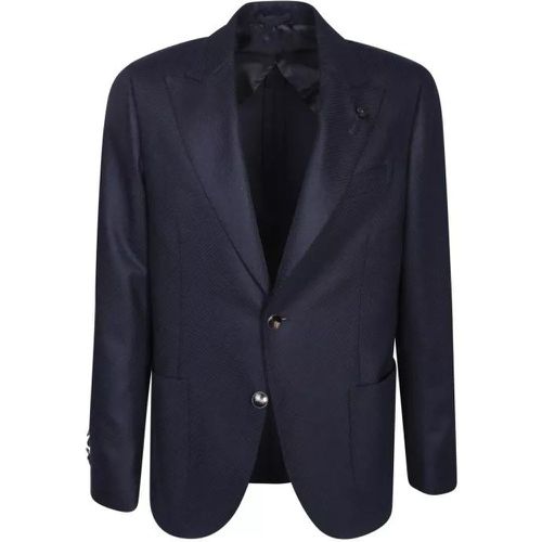 Blue Wool Jacket - Größe 48 - blue - Lardini - Modalova