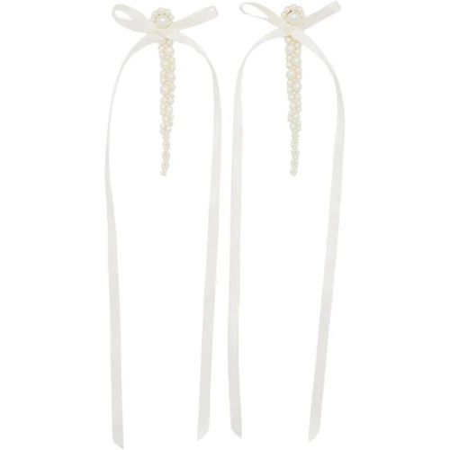 Ohrringe - Bow Ribbon Drip Earrings - Gr. unisize - in Weiß - für Damen - Simone Rocha - Modalova