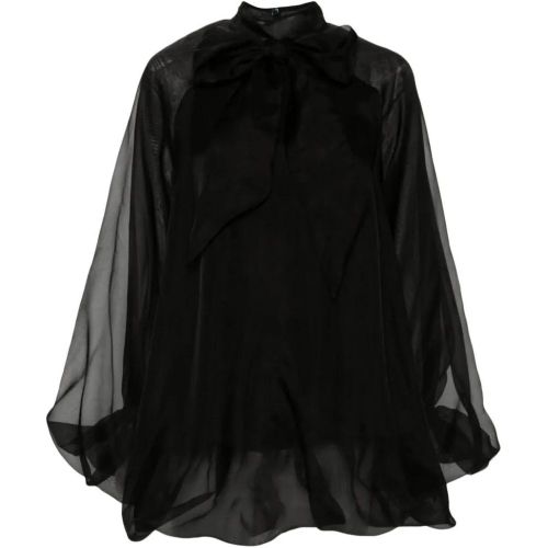 Black Silk Organza Dress - Größe 40 - Genny - Modalova