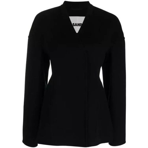 Black Double Breasted Jacket - Größe 42 - black - Jil Sander - Modalova