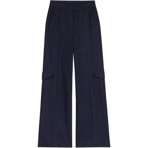 Wideleg-Pants aus Punto-Milano - Größe 38 - blau - LUISA CERANO - Modalova