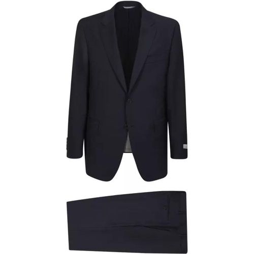 Single-Breasted Blue Suit - Größe 46 - black - Canali - Modalova