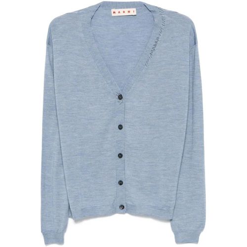 Light Blue Mending Cardigan - Größe 38 - blau - Marni - Modalova