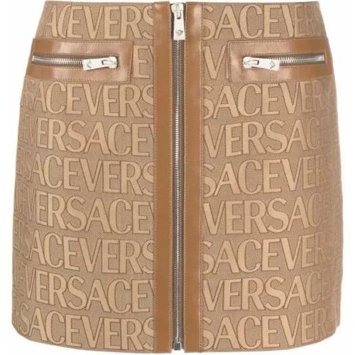 Allover Brown Mini Skirt - Größe 40 - brown - Versace - Modalova