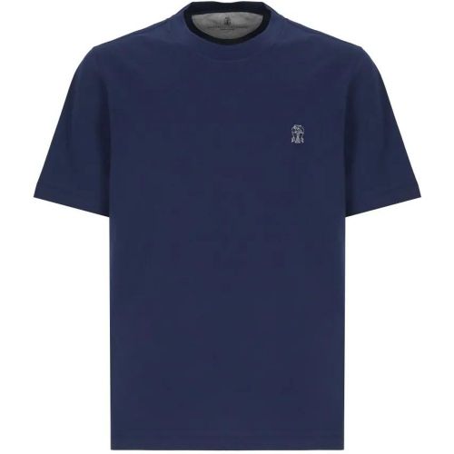 Cotton T-Shirt With Logo - Größe L - BRUNELLO CUCINELLI - Modalova