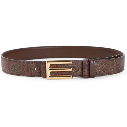 Gürtel - Logo Brown Cotton Belt - Gr. 70 - in - für Damen - ETRO - Modalova