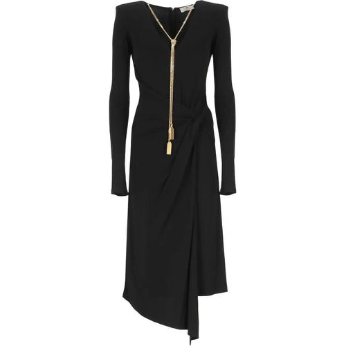 Draped Dress - Größe 38 - schwarz - Elisabetta Franchi - Modalova